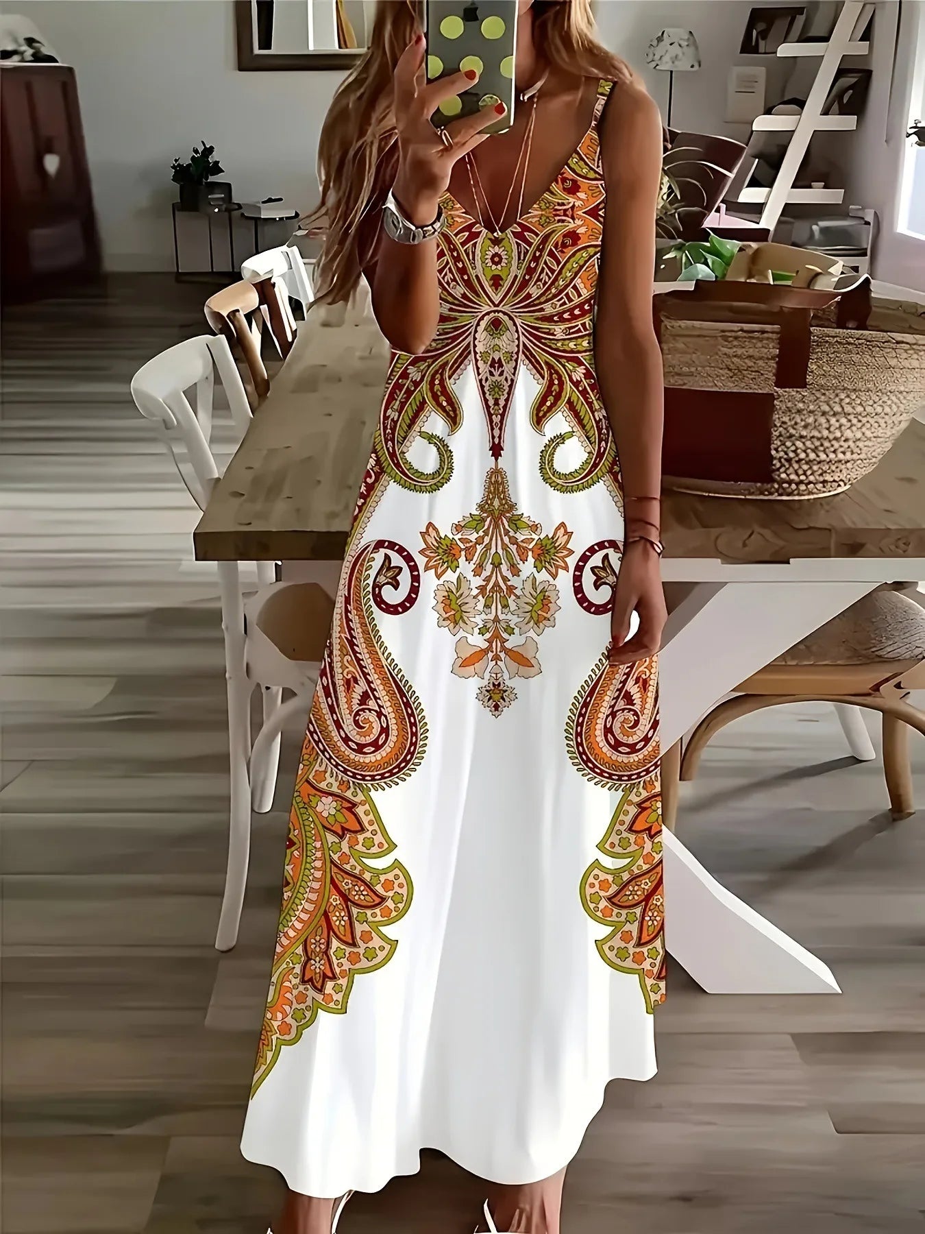 ZUPHAR™ Boho V-Neck Summer Maxi Dress