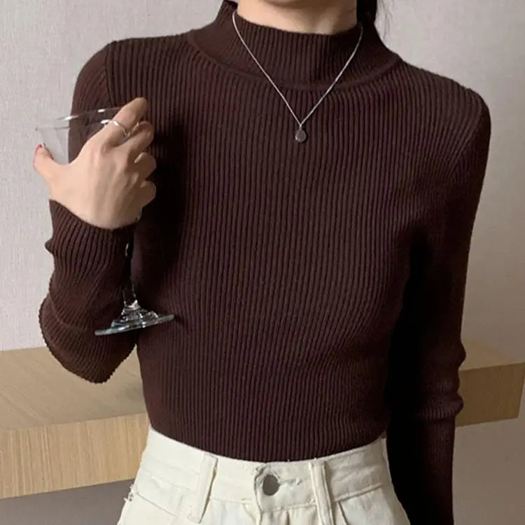 ZUPHAR ChicSlim Mock Neck Sweate