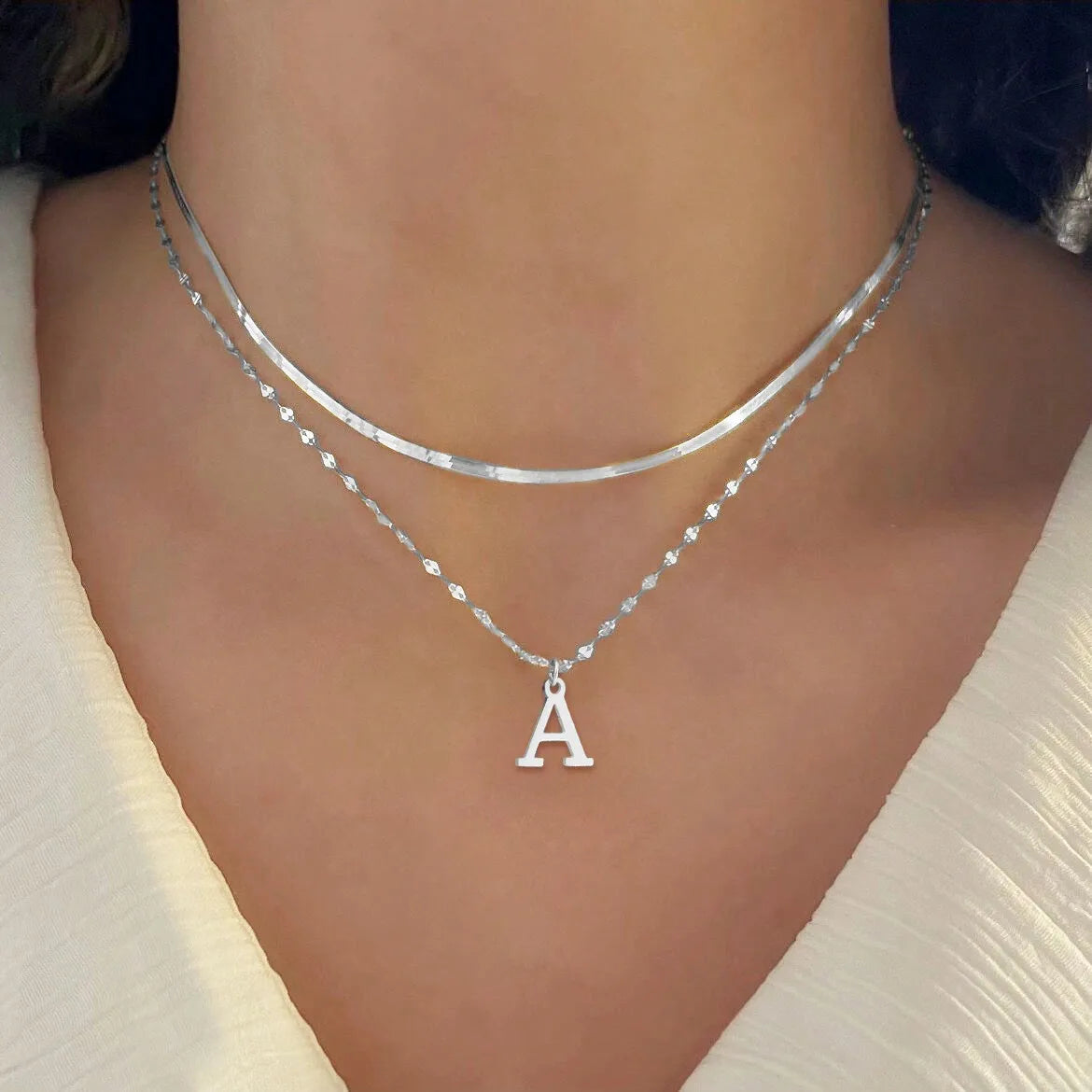 Initial Letter Necklace Set for Women β Gold & Silver | ZUPHAR