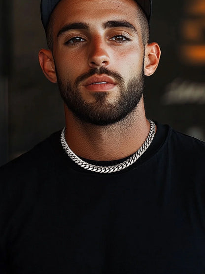 Neck Chains for Men Stainless Steel 22Inch 10MM Hip Hop Rappers Necklace Party Jewelry Mens Gifts for Dad