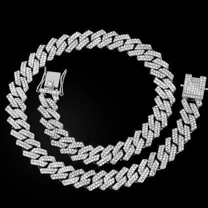ZUPHAR™ Iced Cuban Rhinestone Chain Necklace
