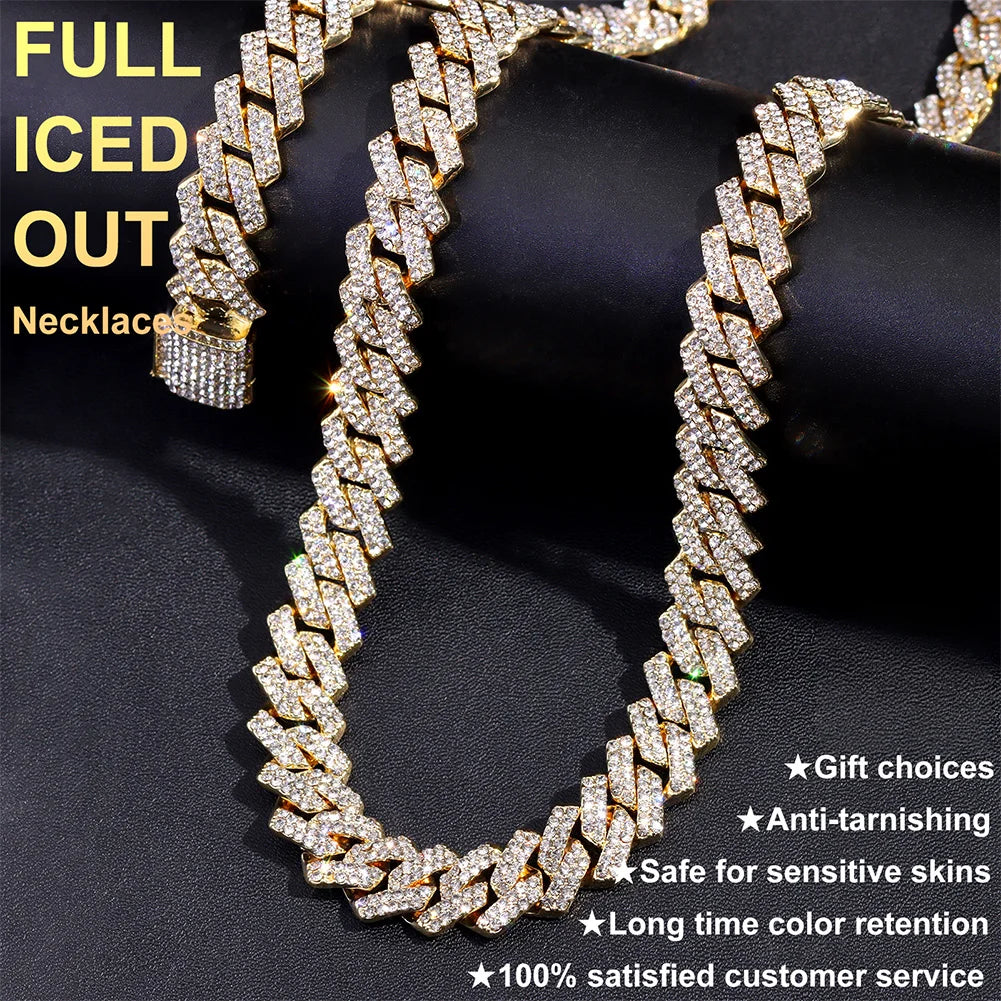 ZUPHAR™ Iced Cuban Rhinestone Chain Necklace