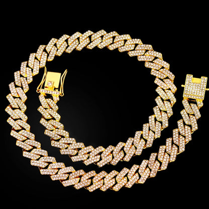 ZUPHAR™ Iced Cuban Rhinestone Chain Necklace