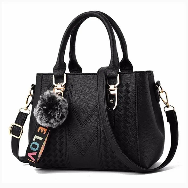 ZUPHAR™ Soft PU Fur Detail Shoulder Bag