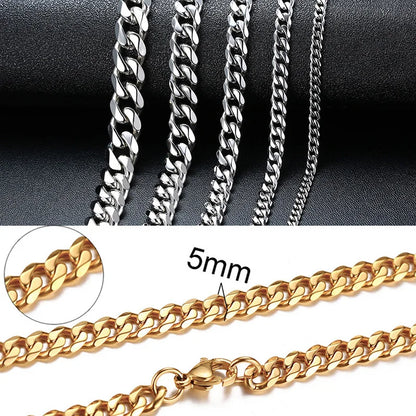 ZUPHAR™ Diamond-Cut Stainless Steel Curb Chain