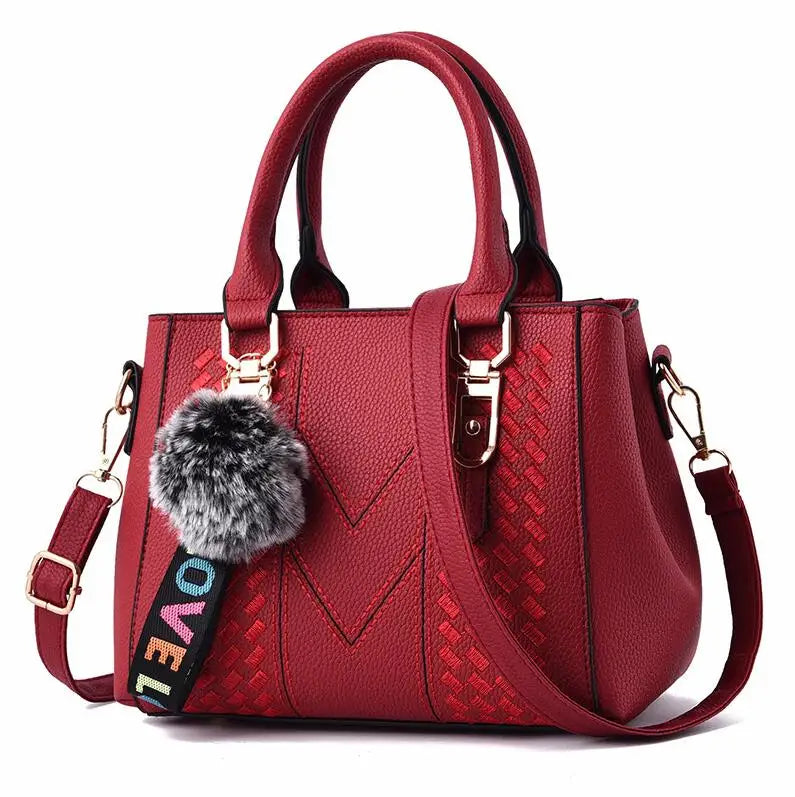 ZUPHAR™ Soft PU Fur Detail Shoulder Bag