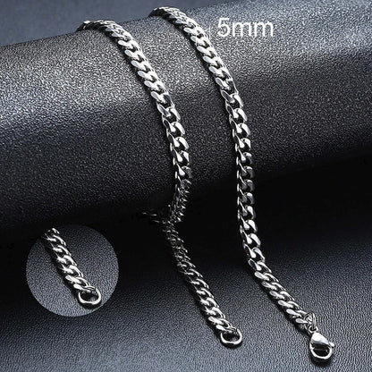 ZUPHAR™ Diamond-Cut Stainless Steel Curb Chain