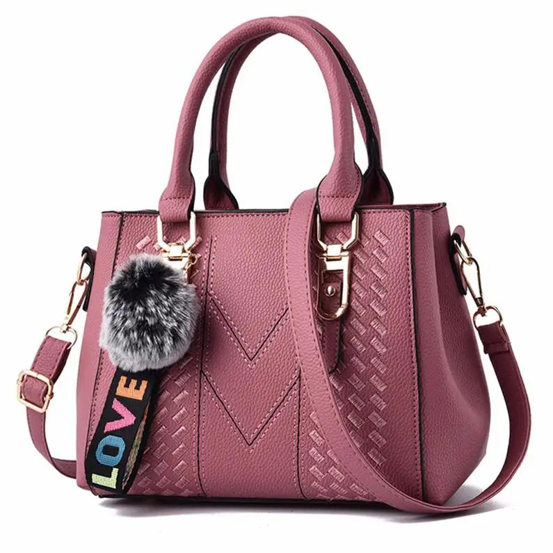 ZUPHAR™ Soft PU Fur Detail Shoulder Bag