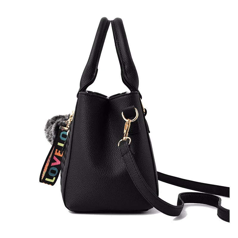ZUPHAR™ Soft PU Fur Detail Shoulder Bag