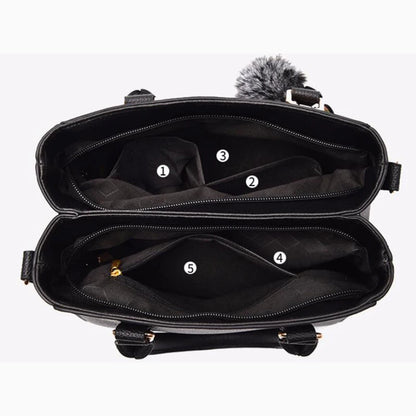 ZUPHAR™ Soft PU Fur Detail Shoulder Bag