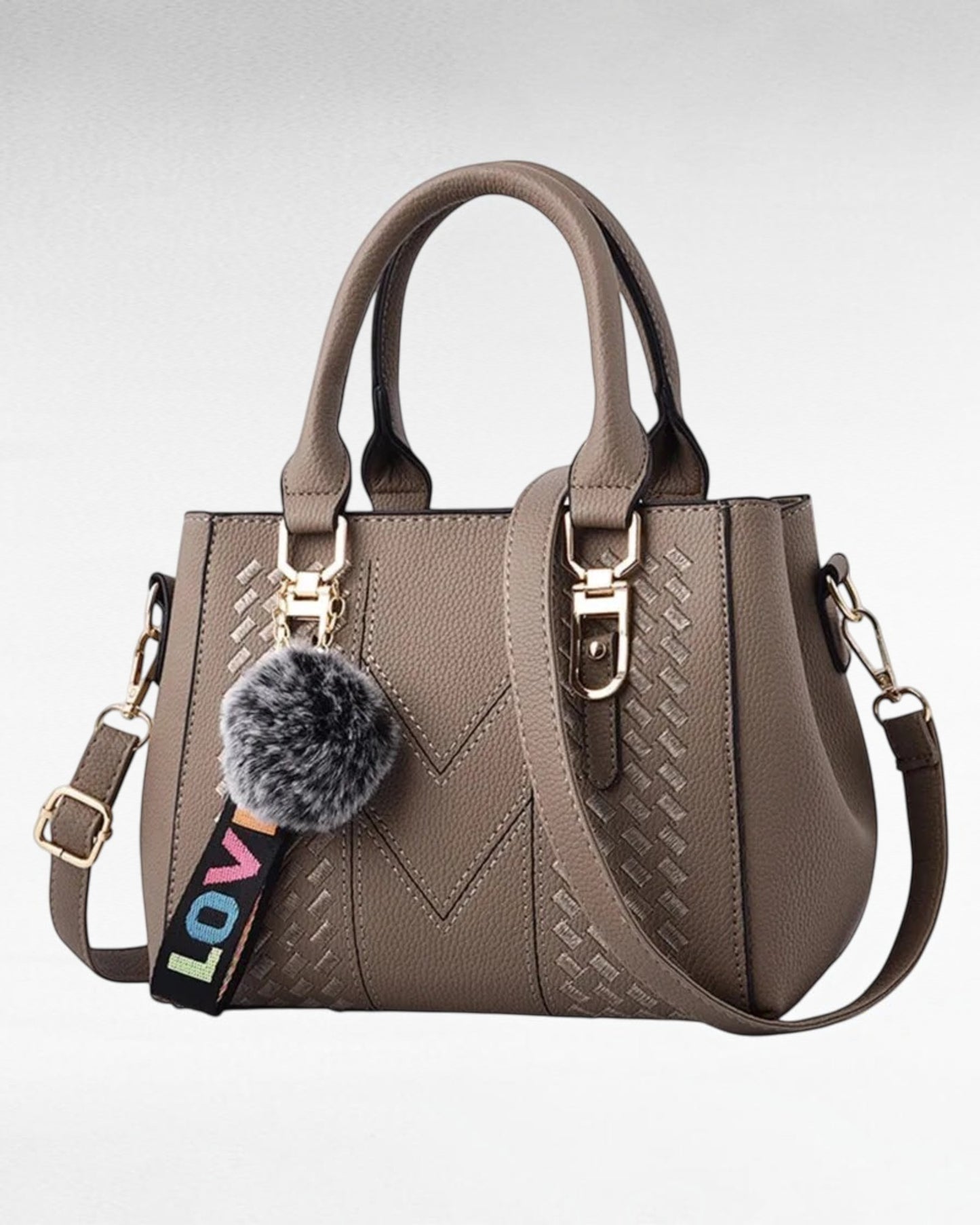 ZUPHAR™ Soft PU Fur Detail Shoulder Bag