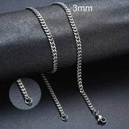 ZUPHAR™ Diamond-Cut Stainless Steel Curb Chain