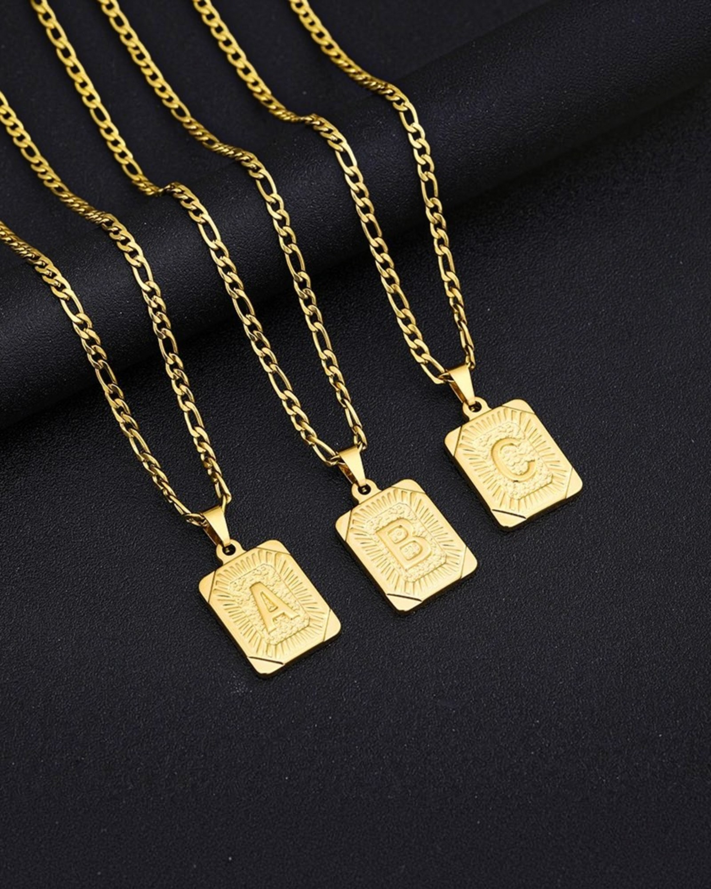 ZUPHAR A-Z Letter Pendant Necklace – Stainless Steel Alphabet Charm | 50cm & 60cm