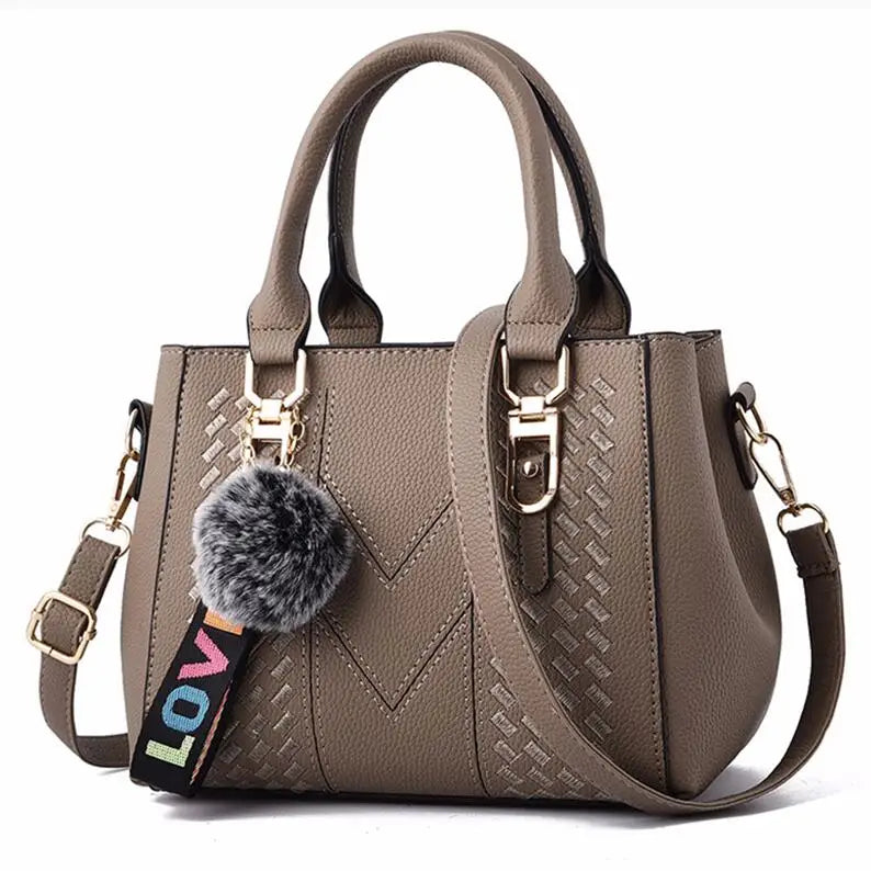 ZUPHAR™ Soft PU Fur Detail Shoulder Bag
