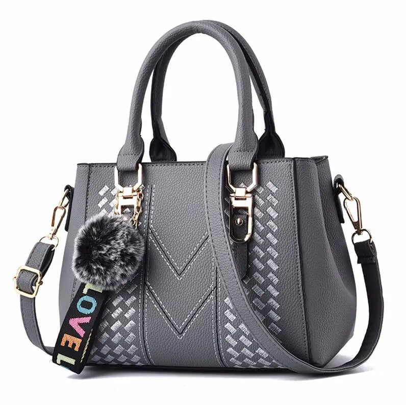 ZUPHAR™ Soft PU Fur Detail Shoulder Bag