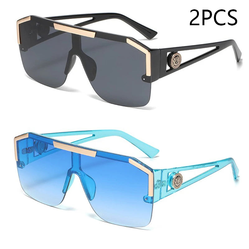 Oversized Rectangle Sunglasses - Gradient Anti-Reflective Lenses | Unisex Sport