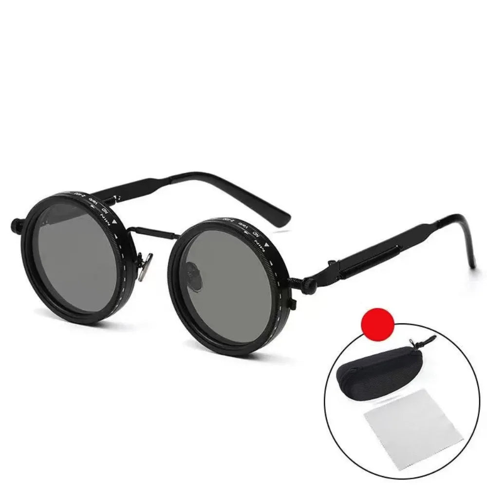 Vintage Steampunk Round Sunglasses