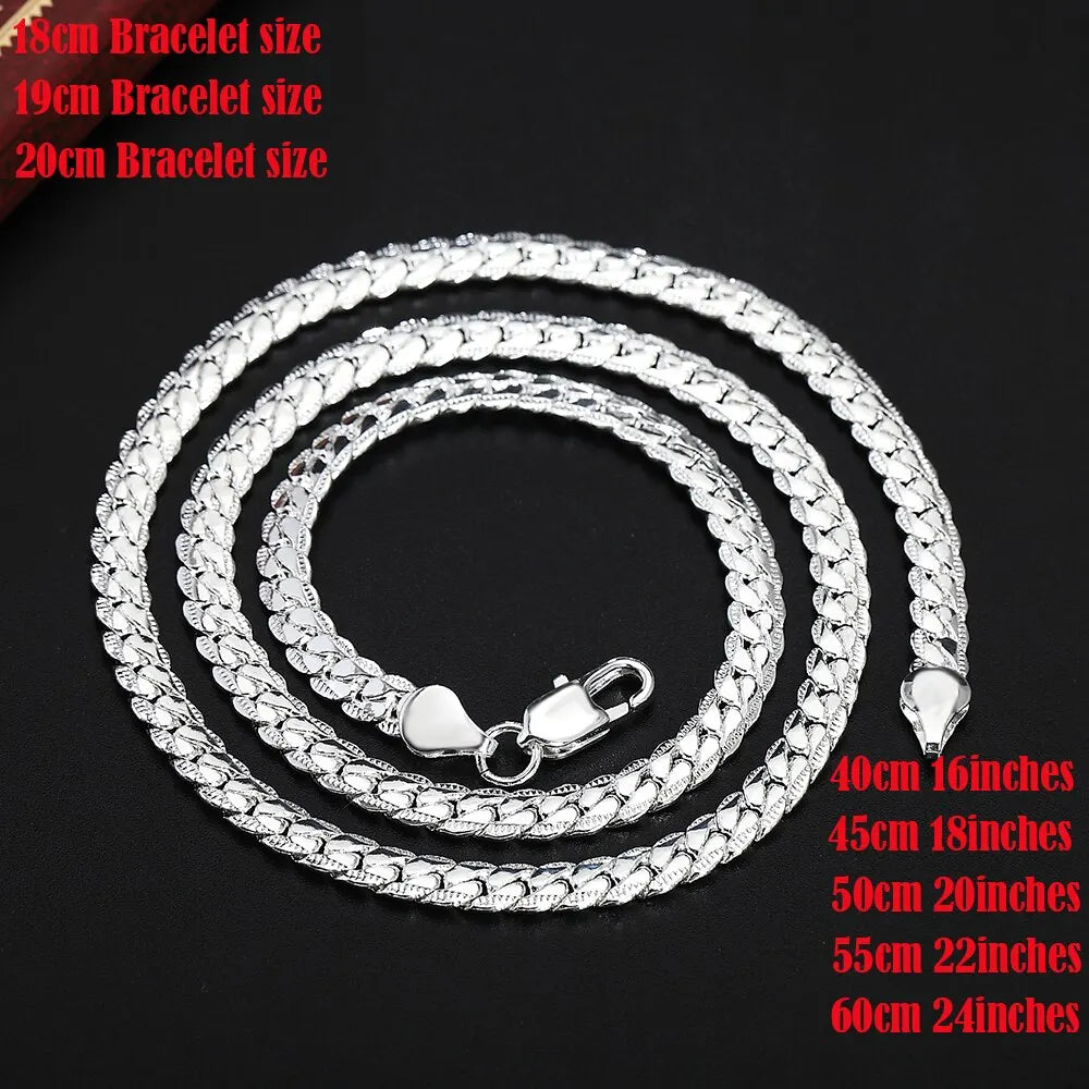 ZUPHAR™ 925-Stamped Silver Snake Chain Necklace & Bracelet