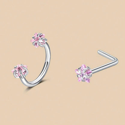 ZUPHAR CZ Nose Rings & Studs Set – Stainless Steel Body Jewelry 18G