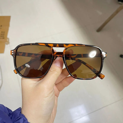Lunettes de soleil vintage homme femme, grandes lunettes de soleil carrées homme, marque de créateur, lunettes de soleil unisexes, verres noirs, lunettes de soleil homme femme UV400