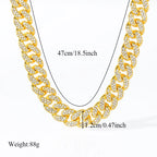 Cuban Chain Necklace & Bracelet Set