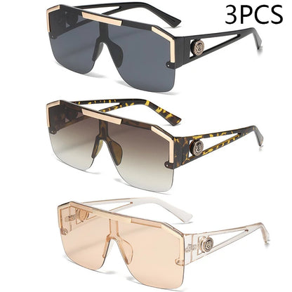 Oversized Rectangle Sunglasses - Gradient Anti-Reflective Lenses | Unisex Sport