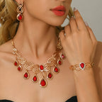 Gold-Tone Geometric Jewelry Set
