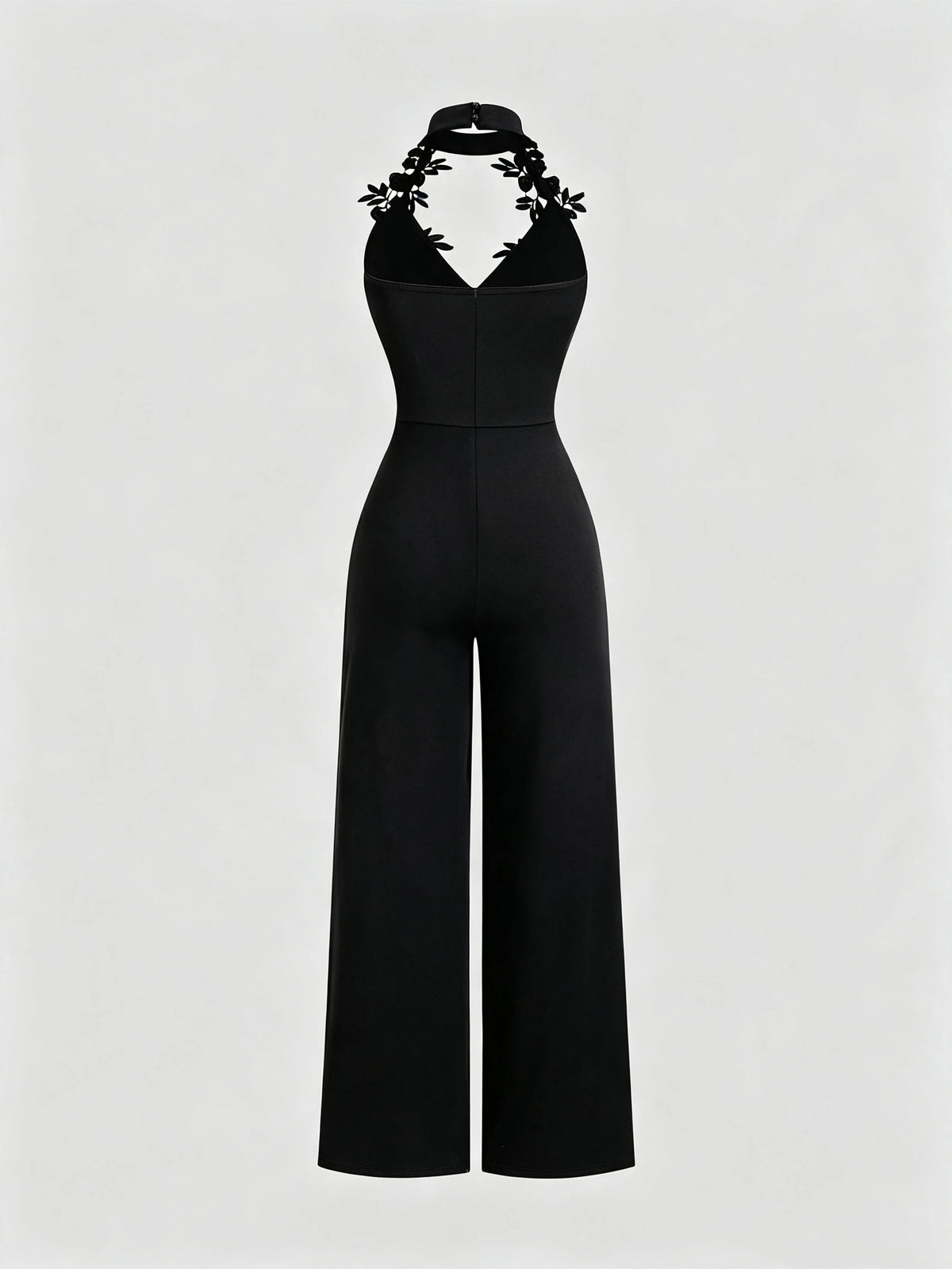 Women’s Lace Wide-Leg Jumpsuit with High Waist