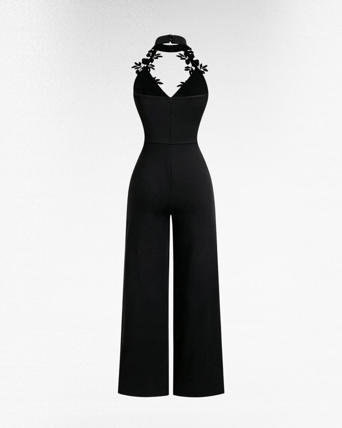 Women’s Lace Wide-Leg Jumpsuit with High Waist