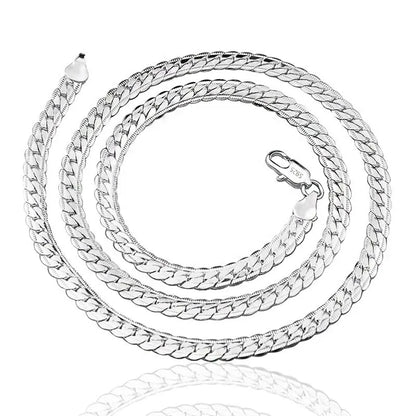 ZUPHAR™ 925-Stamped Silver Snake Chain Necklace & Bracelet