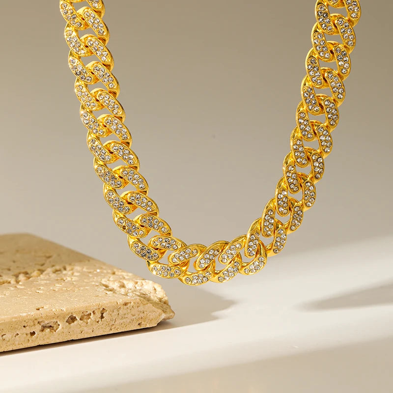 Cuban Chain Necklace & Bracelet Set — Women | ZUPHAR