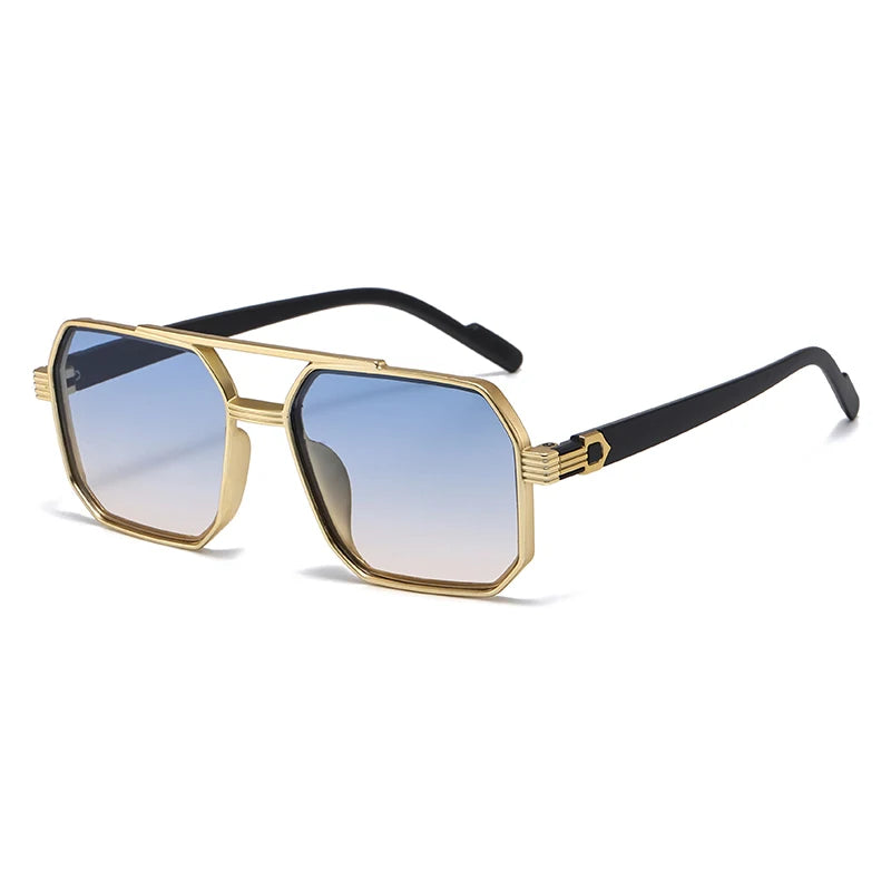 Double Beam Large Frame Sunglasses - Retro Oversized Style | Unisex UV400