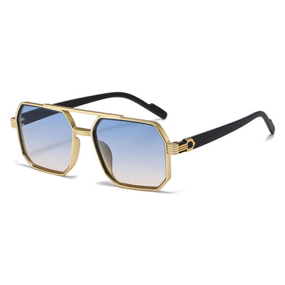 Double Beam Large Frame Sunglasses - Retro Oversized Style | Unisex UV400
