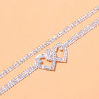 ZUPHAR™ Sparkling Heart Anklet Set – Add Elegant Shine to Every Step