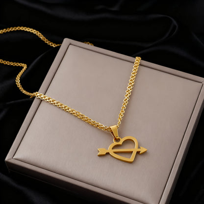 Gold Girl Silhouette Pendant Necklace - 18K Gold Plated Stainless Steel | Gift for Men & Women