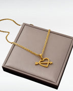 Gold Girl Silhouette Pendant Necklace - 18K Gold Plated Stainless Steel | Gift for Men & Women