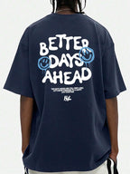 ZUPHAR™ T-shirt oversize en coton Better Days Ahead