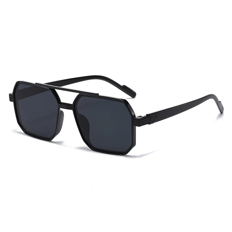 Double Beam Large Frame Sunglasses - Retro Oversized Style | Unisex UV400