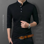 ZUPHAR™ Business Casual Long Sleeve Polo Shirt