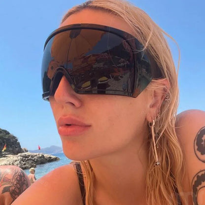 Y2K Oversized Punk Wrap Sunglasses — Women | ZUPHAR