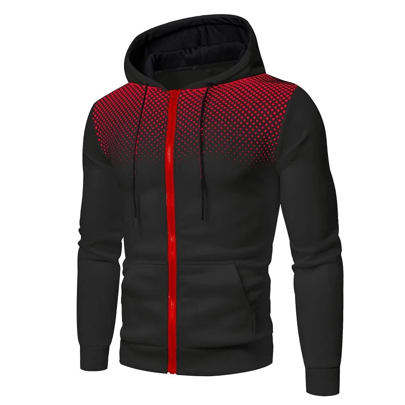 ZUPHAR™ Men’s Polka Dot Zip Hoodie