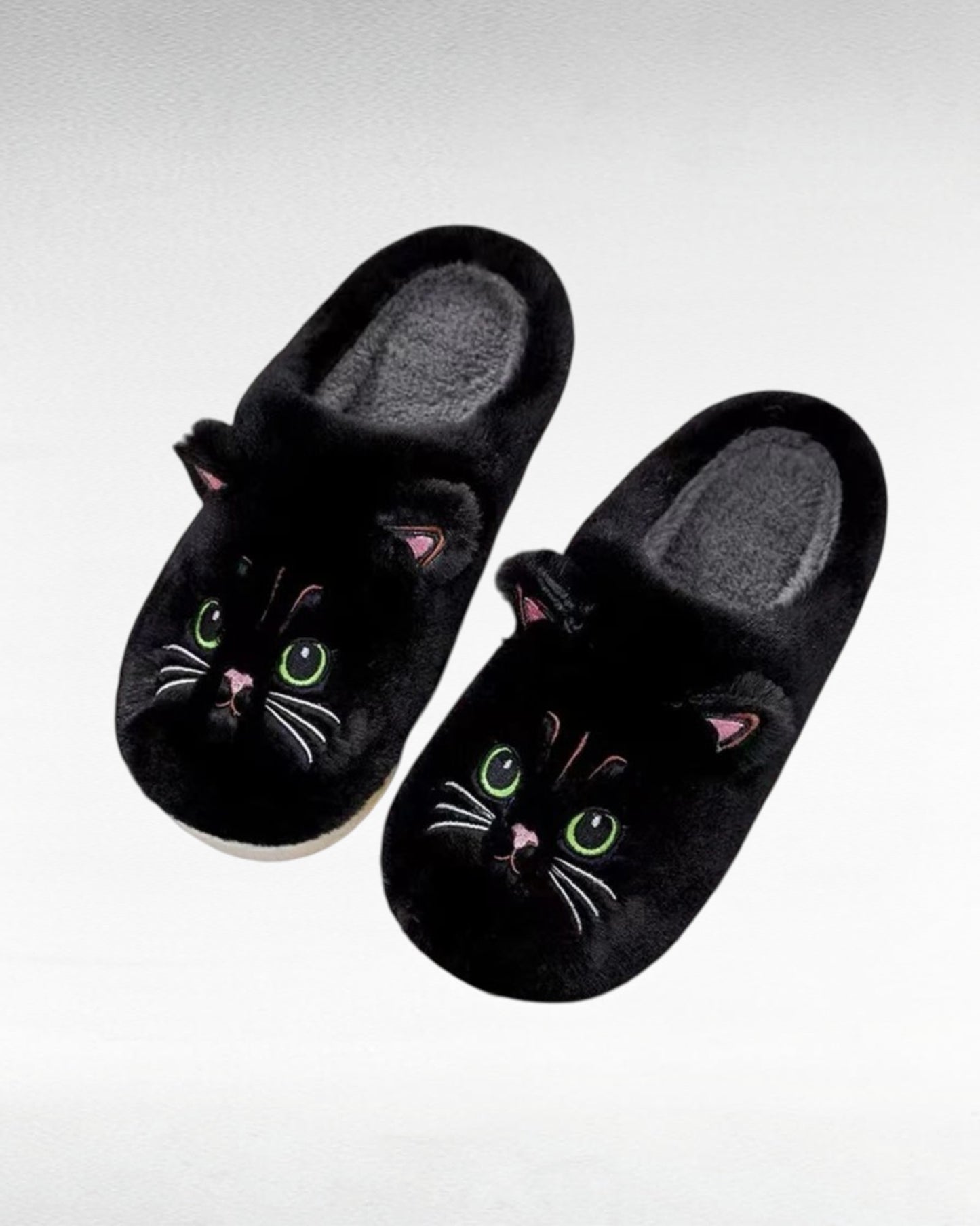 ZUPHAR™ Cozy Cat Plush Indoor Slippers – Soft Non-Slip House Shoes