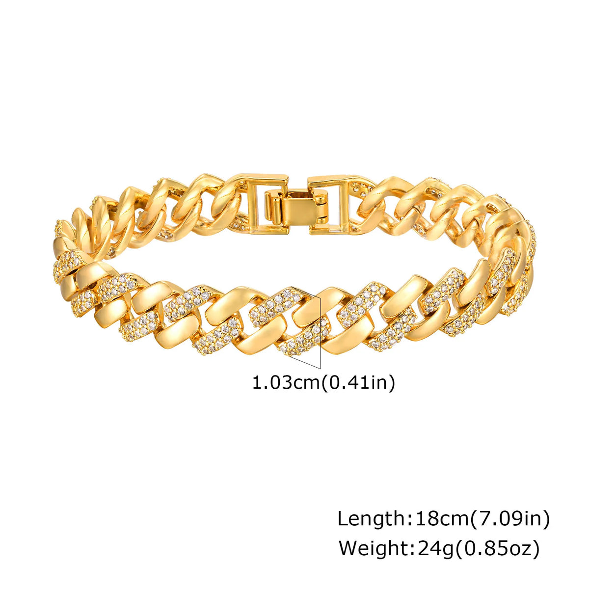 ZUPHAR™ Luxe Crystal Gold Chain Bracelet