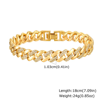 ZUPHAR™ Luxe Crystal Gold Chain Bracelet