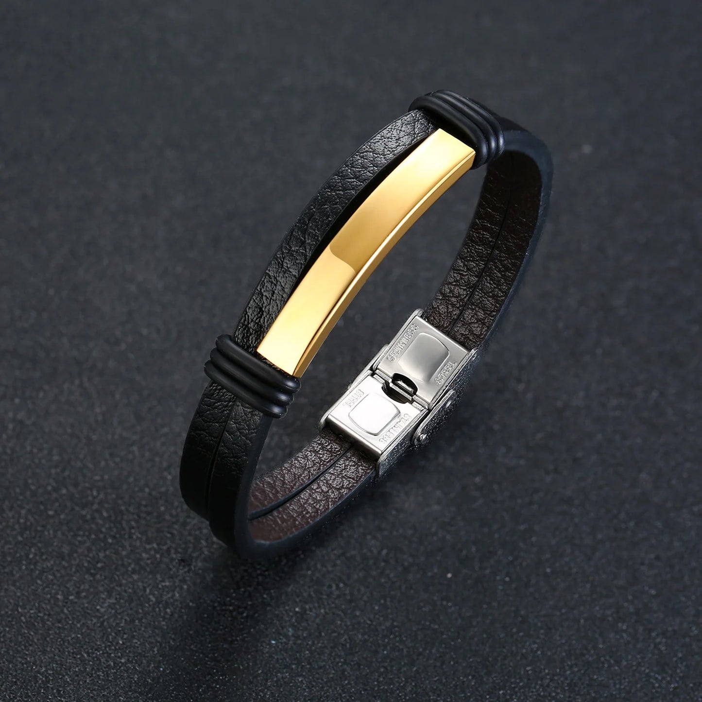 ZUPHAR™ Modern Leather & Stainless Steel Bracelet