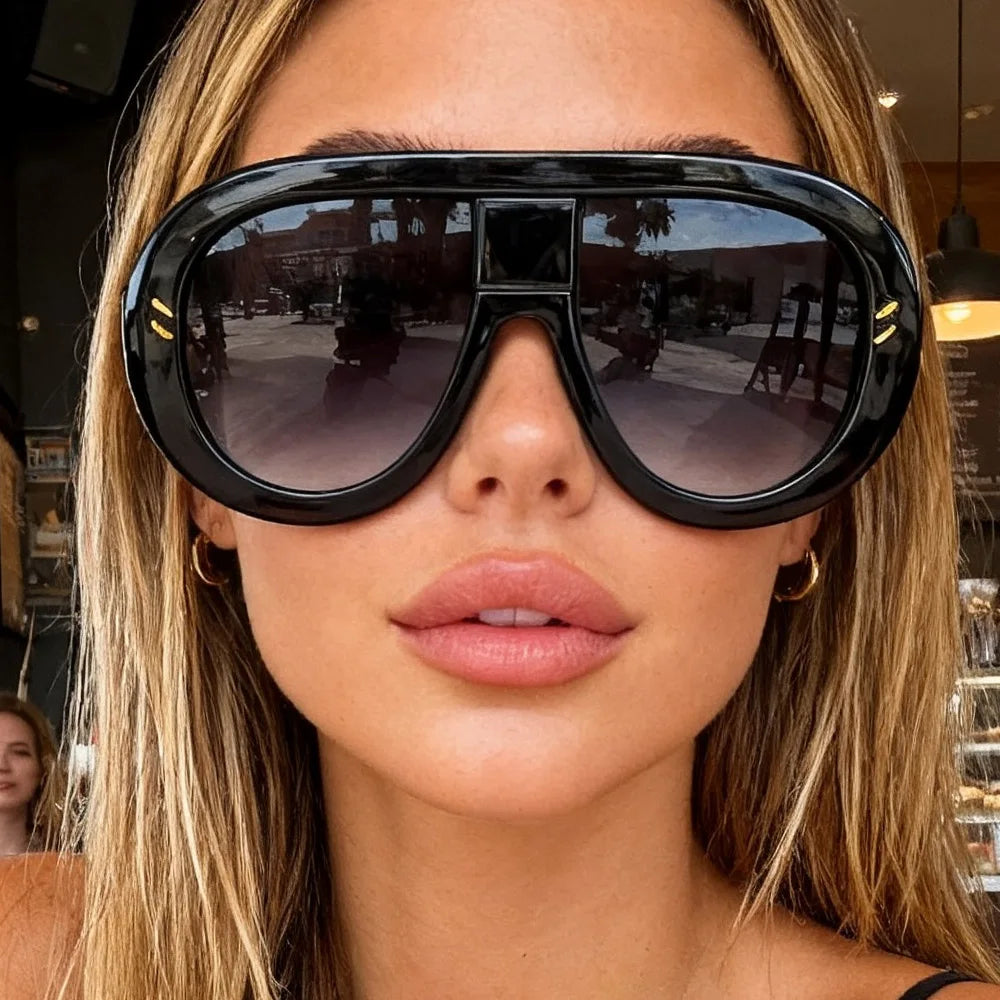 Rivet Oversized Shield Sunglasses — Women & Men | ZUPHAR