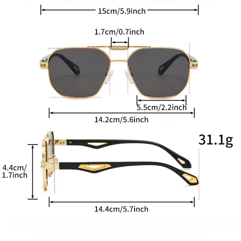 Vintage Square Sunglasses UV400 — Unisex Retro Shades | ZUPHAR