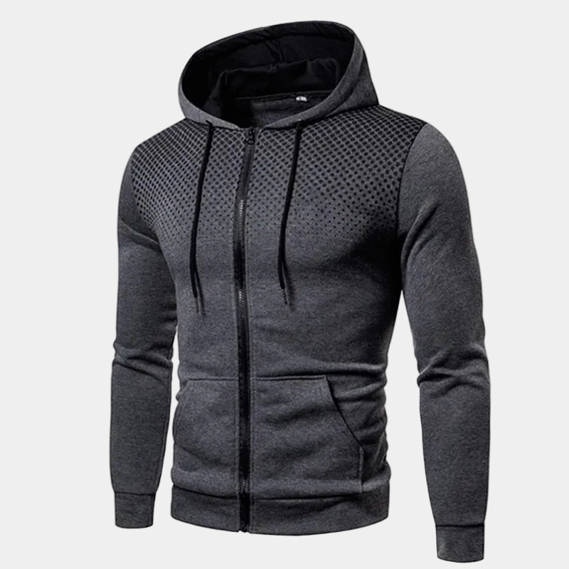 ZUPHAR™ Men’s Polka Dot Zip Hoodie