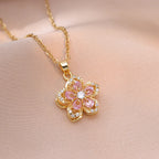 Red Rose Pendant Necklace