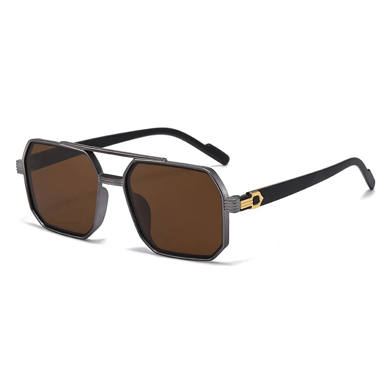 Double Beam Large Frame Sunglasses - Retro Oversized Style | Unisex UV400